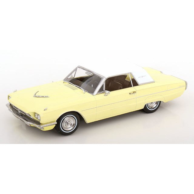 【予約安心出荷】[MDL] 1/18 Ford Thunderbird Hardtop Coupe(フォード サンダーバード ハードトップ クーペ) 1966 ライトイエロー/ホワイト 完成品 ミニカー(KKDC181344) KK scale(ケーケースケール)(2026年2月)