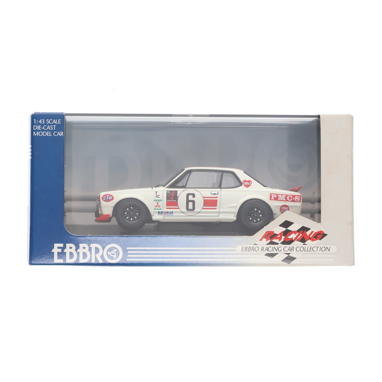 【中古即納】[MDL] RACING CAR COLLECTION 1/43 NISSAN SKYLINE(スカイライン) GTR KPGC 10 RACING #6(ホワイト×レッド) 完成品 ミニカー(43241) EBBRO(エブロ)(20020113)
