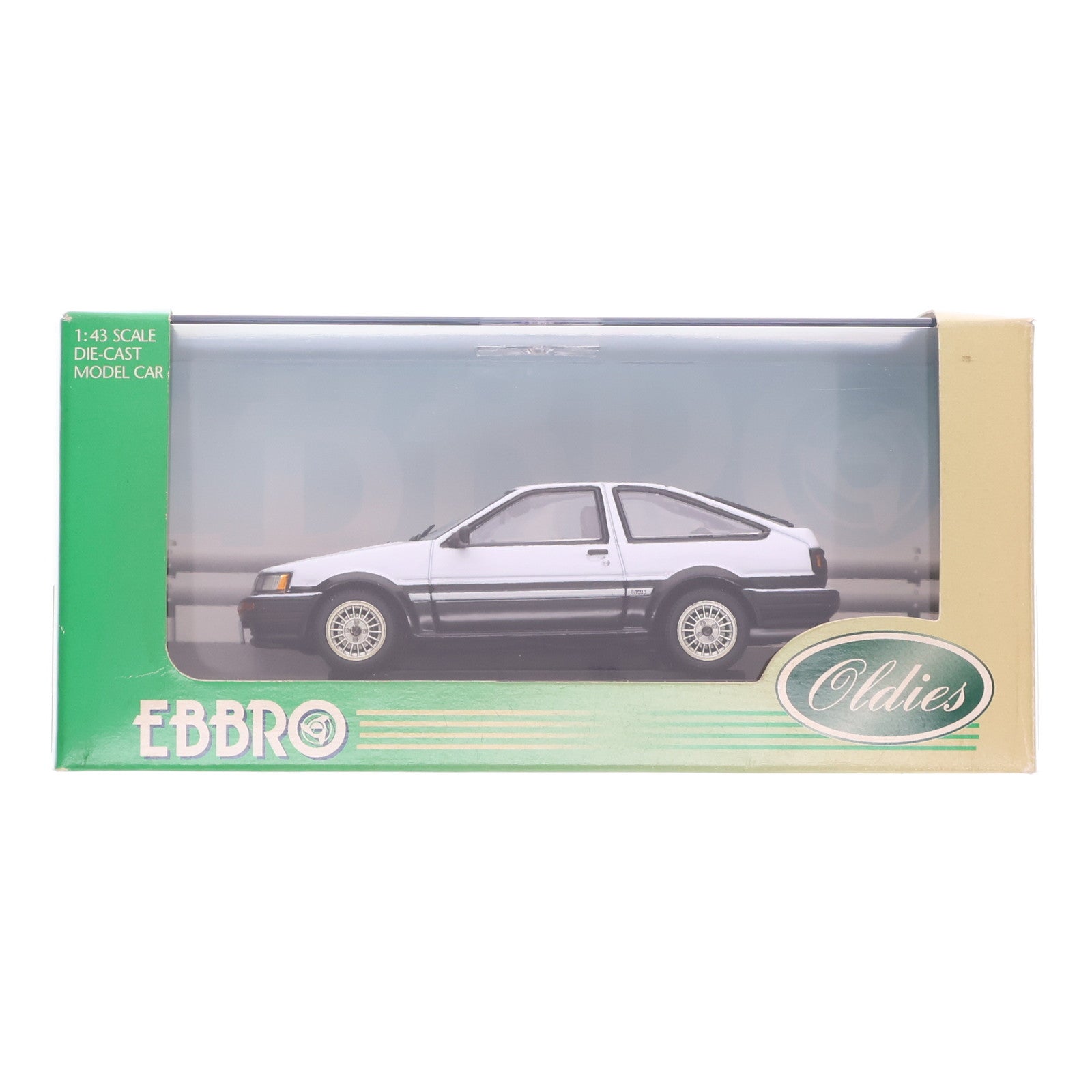 【中古即納】[MDL] 1/43 TOYOTA COROLLA LEVIN(トヨタ カローラレビン) AE86(ホワイト×ブラック) Oldies 完成品 ミニカー(43271) EBBRO(エブロ)(20040410)