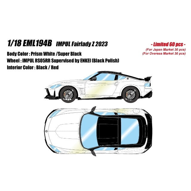 【予約安心出荷】[MDL] EIDOLON(アイドロン) 1/18 IMPUL Fairlady Z(インパル フェアレディZ) 2023 プリズムホワイト / スーパーブラック 完成品 ミニカー(EML194B) EIDOLON(アイドロン)(2026年3月)