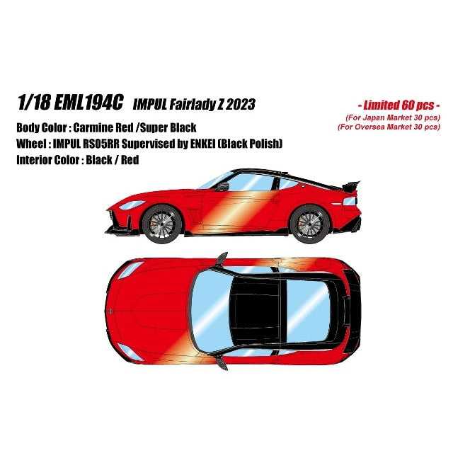 【予約安心出荷】[MDL] EIDOLON(アイドロン) 1/18 IMPUL Fairlady Z(インパル フェアレディZ) 2023 カーマインレッド / スーパーブラック 完成品 ミニカー(EML194C) EIDOLON(アイドロン)(2026年3月)