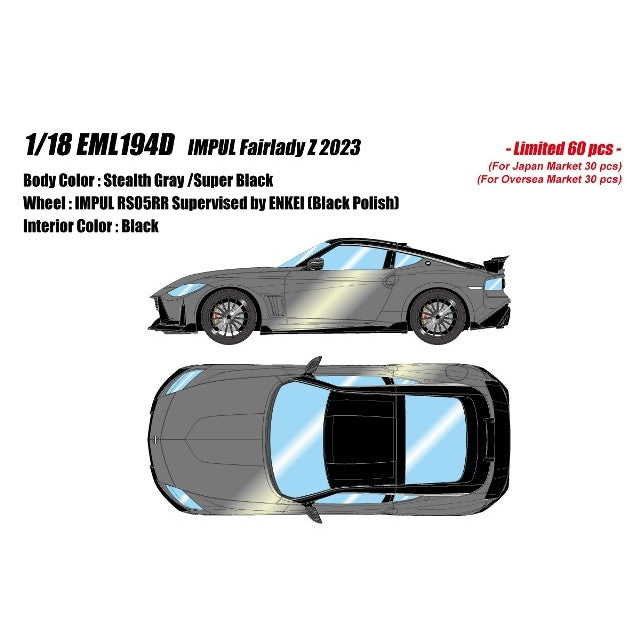 【予約安心出荷】[MDL] EIDOLON(アイドロン) 1/18 IMPUL Fairlady Z(インパル フェアレディZ) 2023 ステルスグレー / スーパーブラック 完成品 ミニカー(EML194D) EIDOLON(アイドロン)(2026年3月)