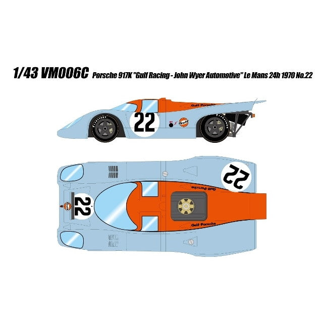 【予約安心出荷】[MDL] (再販) 1/43 Porsche(ポルシェ) 917K 『Gulf Racing - John Wyer Automotive』 Le Mans 24h 1970 #22 完成品 ミニカー(VM006C) VISION(ヴィジョン)(2026年3月)