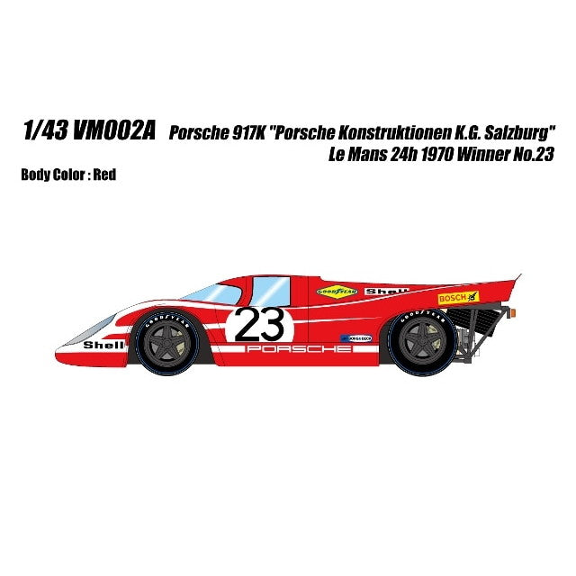 【予約安心出荷】[MDL] (再販) 1/43 Porsche(ポルシェ) 917K 『Porsche Konstruktionen K.G. Salzburg』 Le Mans 24h 1970 Winner No.23 完成品 ミニカー(VM002A) VISION(ヴィジョン)(2026年3月)