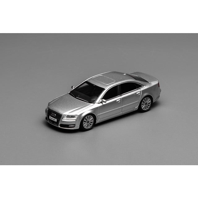 【予約安心出荷】[MDL] 1/64 Audi(アウディ) A8 (D3) 2008 後期Ver.(アイスシルバーメタリック) 完成品 ミニカー(M68204) MOTORHELIX(モーターヘリックス)(2025年11月)
