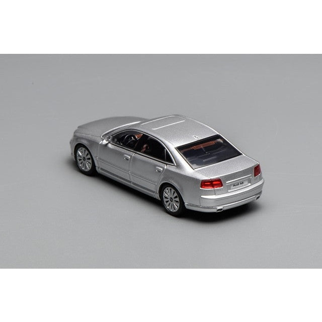【予約安心出荷】[MDL] 1/64 Audi(アウディ) A8 (D3) 2008 後期Ver.(アイスシルバーメタリック) 完成品 ミニカー(M68204) MOTORHELIX(モーターヘリックス)(2025年11月)