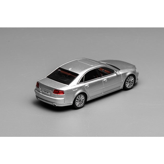 【予約安心出荷】[MDL] 1/64 Audi(アウディ) A8 (D3) 2008 後期Ver.(アイスシルバーメタリック) 完成品 ミニカー(M68204) MOTORHELIX(モーターヘリックス)(2025年11月)