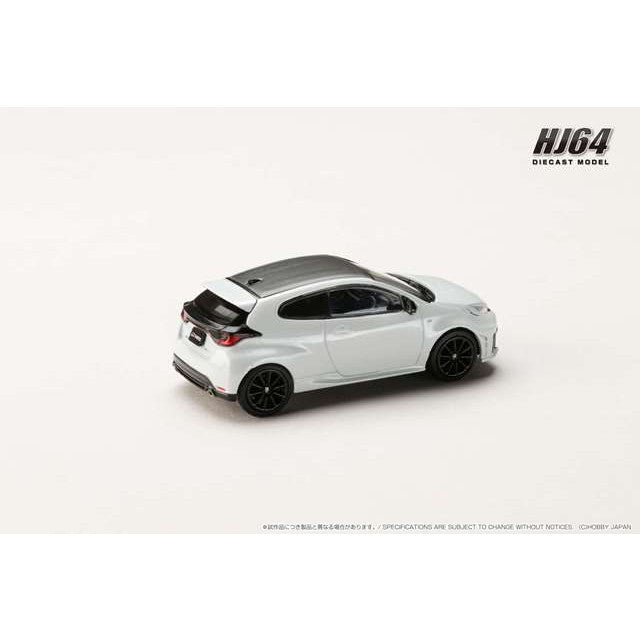 【中古即納】[MDL] 1/64 トヨタ GR ヤリス RZハイパフォーマンス 2024(プラチナホワイトパールマイカ) 完成品 ミニカー(HJ641087PW) ホビージャパン(20251130)
