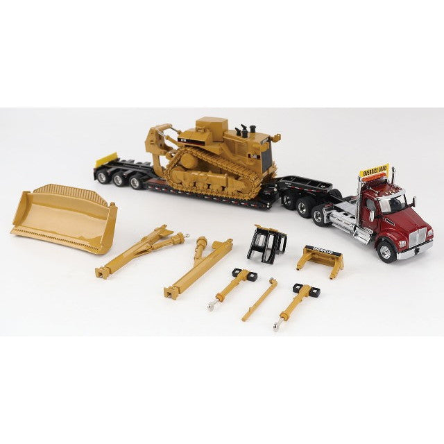 【予約安心出荷】[MDL] 1/50 ケンワース 880 デイキャブ タンデム&トライアルキングTK120 ローボーイトレーラー&キャタピラー CAT 11R ブルドーザーセット 完成品 ミニカー(DM85787) DIECAST MASTERS(ダイキャストマスター)(2025年11月)