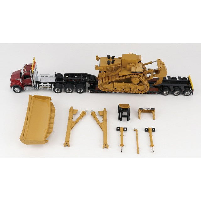 【予約安心出荷】[MDL] 1/50 ケンワース 880 デイキャブ タンデム&トライアルキングTK120 ローボーイトレーラー&キャタピラー CAT 11R ブルドーザーセット 完成品 ミニカー(DM85787) DIECAST MASTERS(ダイキャストマスター)(2025年11月)