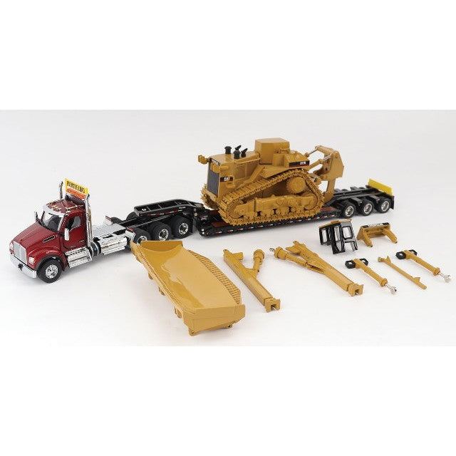 【予約安心出荷】[MDL] 1/50 ケンワース 880 デイキャブ タンデム&トライアルキングTK120 ローボーイトレーラー&キャタピラー CAT 11R ブルドーザーセット 完成品 ミニカー(DM85787) DIECAST MASTERS(ダイキャストマスター)(2025年11月)