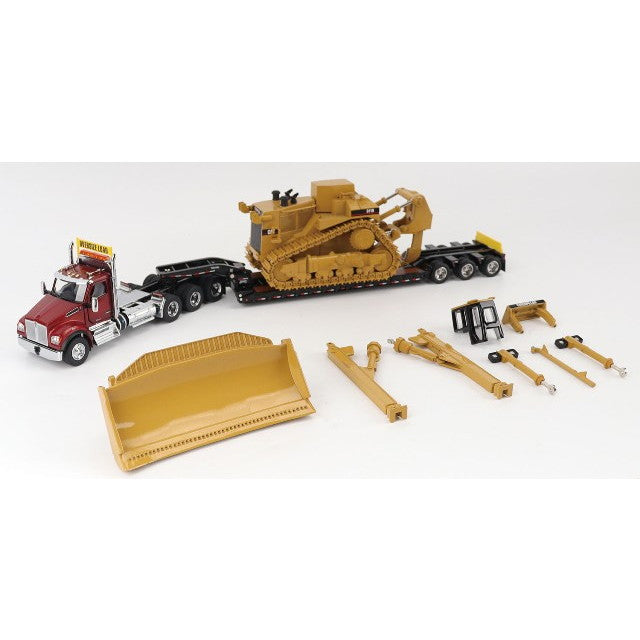 【予約安心出荷】[MDL] 1/50 ケンワース 880 デイキャブ タンデム&トライアルキングTK120 ローボーイトレーラー&キャタピラー CAT 11R ブルドーザーセット 完成品 ミニカー(DM85787) DIECAST MASTERS(ダイキャストマスター)(2025年11月)