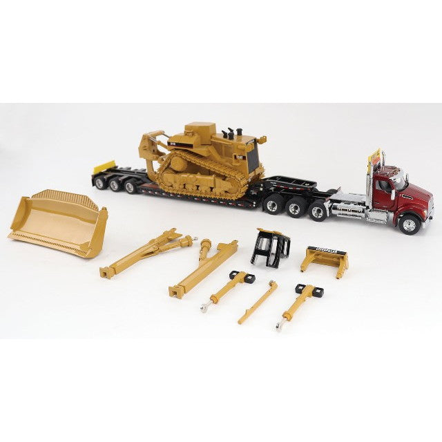 【予約安心出荷】[MDL] 1/50 ケンワース 880 デイキャブ タンデム&トライアルキングTK120 ローボーイトレーラー&キャタピラー CAT 11R ブルドーザーセット 完成品 ミニカー(DM85787) DIECAST MASTERS(ダイキャストマスター)(2025年11月)