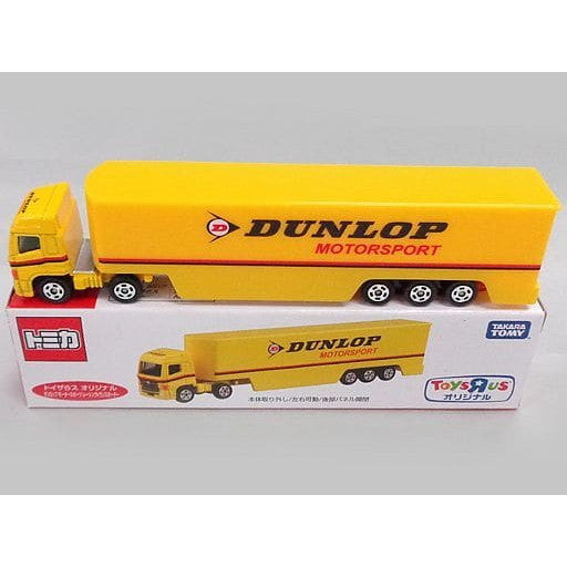 【中古即納】[MDL] トイザらスオリジナル トミカ ダンロップ モータースポーツ レーシングトランスポーター(イエロー×ブラック×レッド) 完成品 ミニカー タカラトミー(19991231)