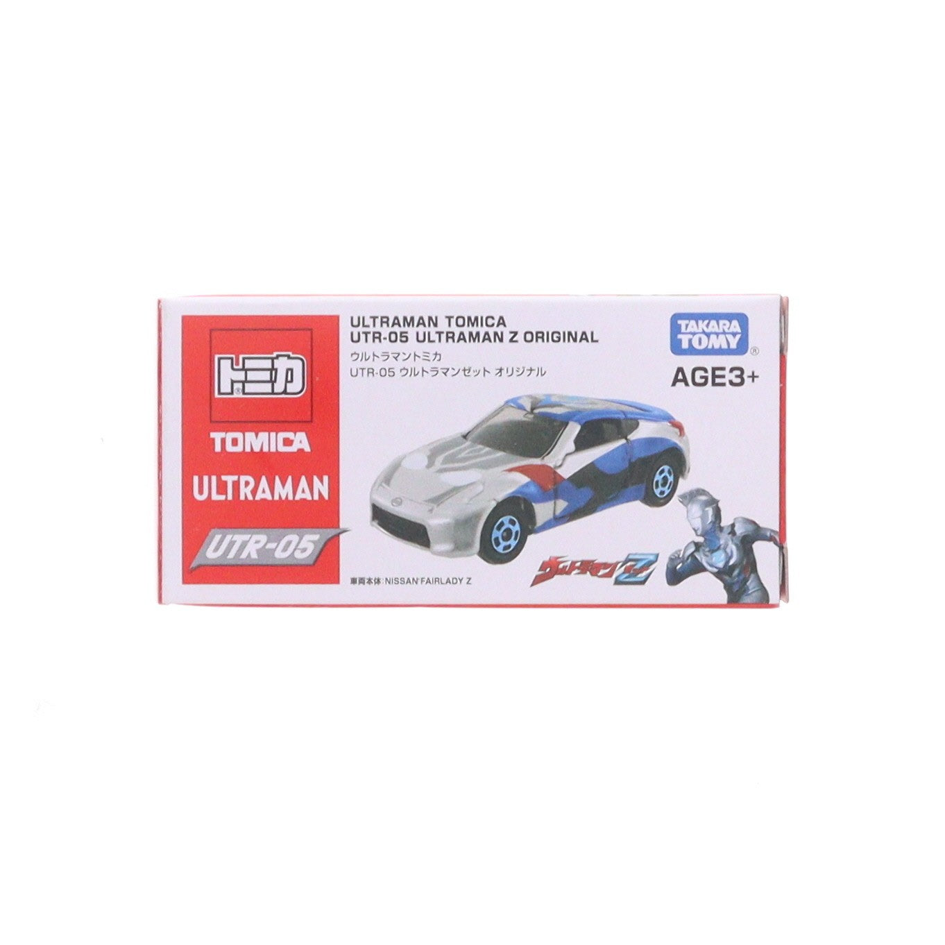 【中古即納】[MDL] アジア限定 ウルトラマントミカ 1/60 UTR-05 ウルトラマンゼット NISSAN FAIRLADY Z(シルバー×レッド×ブルー) 完成品 ミニカー タカラトミー(19991231)