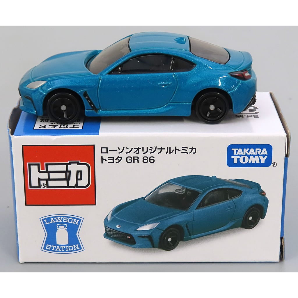 【中古即納】[MDL] トミカ ローソンオリジナルトミカ 1/60 トヨタ GR86(ターコイズブルー) 完成品 ミニカー タカラトミー(20240329)