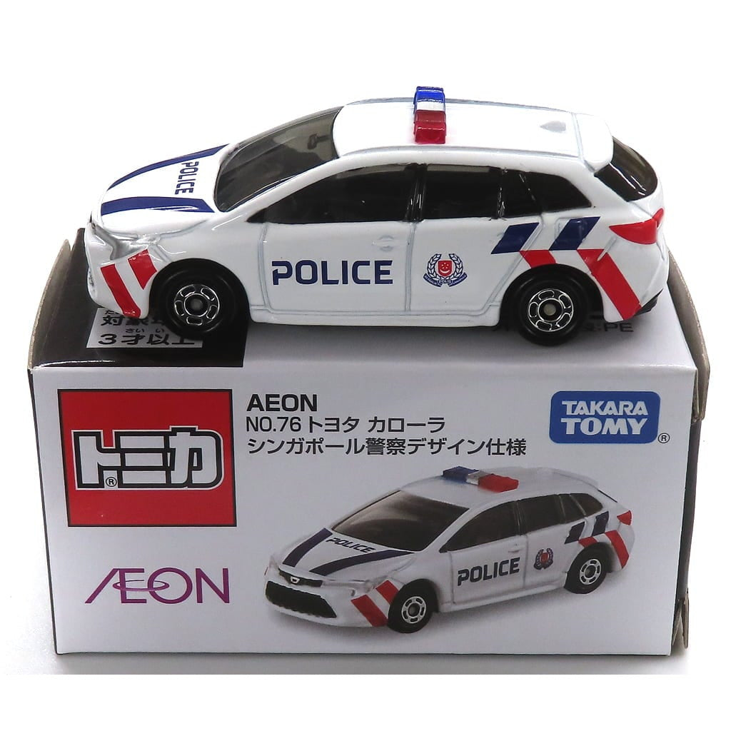 【中古即納】[MDL] イオン限定 トミカ No.76 トヨタ カローラ シンガポール警察デザイン仕様(ホワイト×ブルー×レッド) 完成品 ミニカー タカラトミー(20240928)