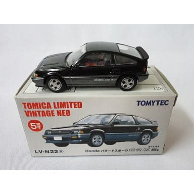 【中古即納】[MDL] トミカリミテッドヴィンテージ NEO LV-N22a 1/64 Honda バラードスポーツ CR-X Si (黒/銀) 完成品 ミニカー(222125) TOMYTEC(トミーテック)(20091031)