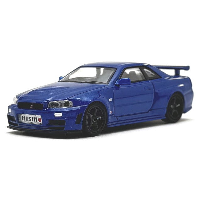 【予約安心出荷】[MDL] MOTNシリーズ 1/64 ニスモ R34 GT-R Z-tune LED搭載(ベイサイドブルー) 完成品 ミニカー(K07130LBL) 京商(2025年9月)