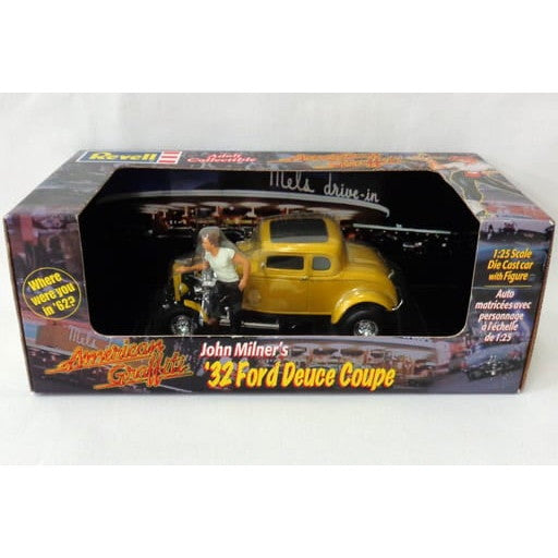 【中古即納】[MDL] 1/25 John Milner's '32 Ford Deuce Coupe(イエロー) アメリカン・グラフィティ 完成品 ミニカー(86-4950) レベル(Revell)(19991231)