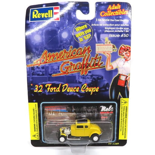 【中古即納】[MDL] 1/64 '32 Ford Deuce Coupe(イエロー×ブラック) アメリカン・グラフィティ 完成品 ミニカー(86-3349) レベル(Revell)(19991231)