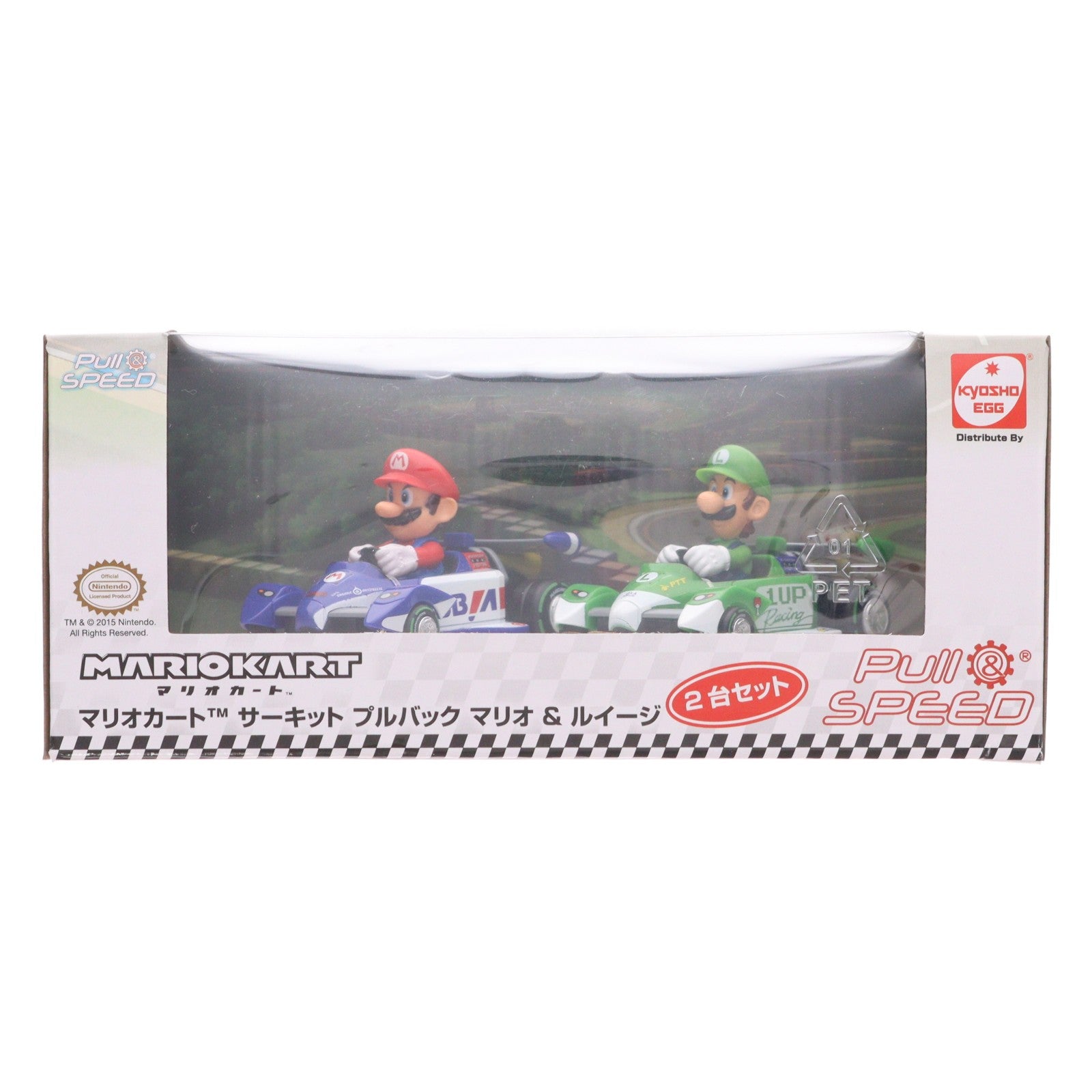 【中古即納】[MDL] 1/43 マリオ&ルイージ マリオカート サーキットプルバック 完成品 ミニカー(TV012) 京商エッグ(20190809)