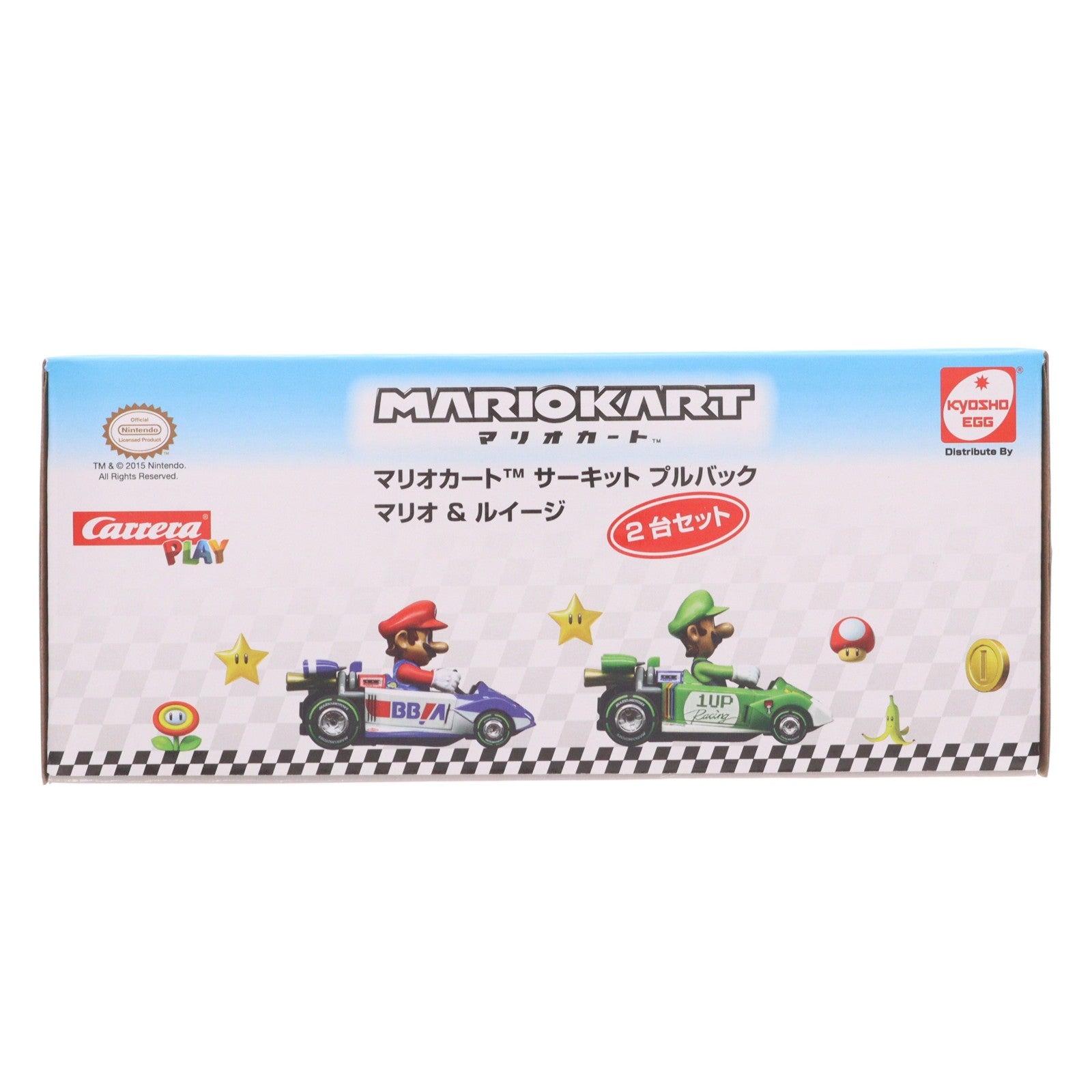 【中古即納】[MDL] 1/43 マリオ&ルイージ マリオカート サーキットプルバック 完成品 ミニカー(TV012) 京商エッグ(20190809)