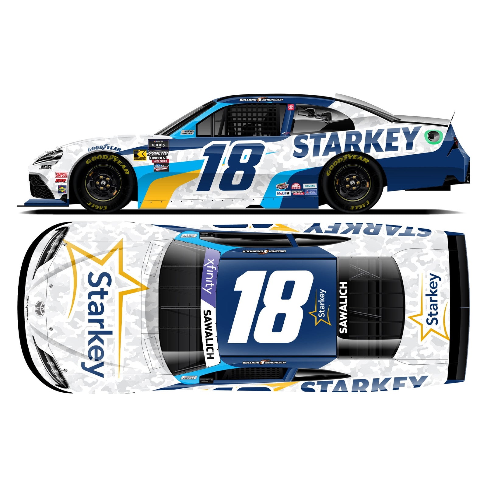 【予約安心出荷】[MDL] Lionel Racing(ライオネルレーシング) NASCAR xfinity Series 1/64 STARKEY 2025 トヨタ GR スープラ ウィリアム・サワリッチ #18 完成品 ミニカー(LR326919) 京商(2025年12月)