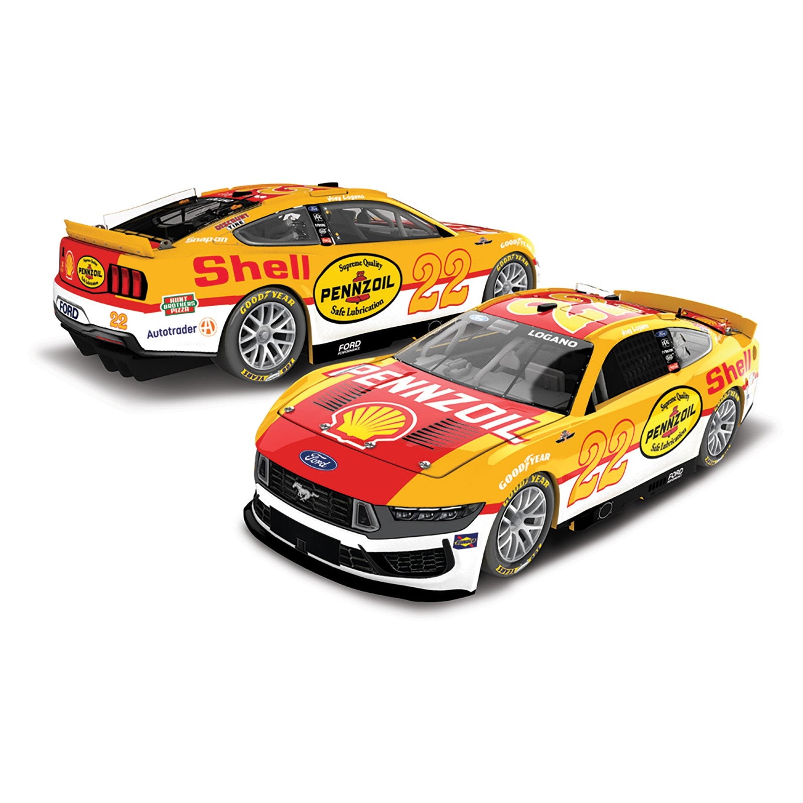 【予約安心出荷】[MDL] Lionel Racing(ライオネルレーシング) NASCAR CUP Series 1/64 SHELL-PENNZOIL 2025 フォード マスタング ジョーイ・レガーノ #22 スローバック 完成品 ミニカー(LR328944) 京商(2025年12月)