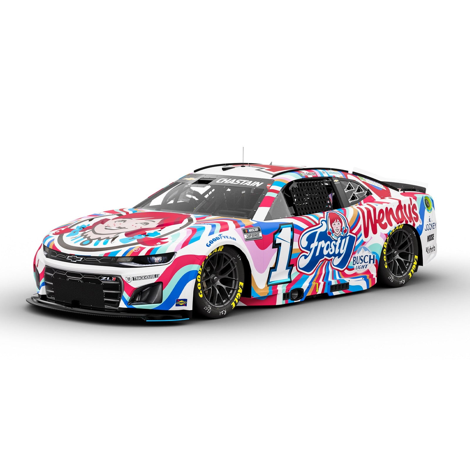 【予約安心出荷】[MDL] Lionel Racing(ライオネルレーシング) NASCAR CUP Series 1/64 WENDY'S FROSTY 2025 シボレー カマロ ロス・チャスティン #1 メキシコ 完成品 ミニカー(LR333559) 京商(2025年12月)