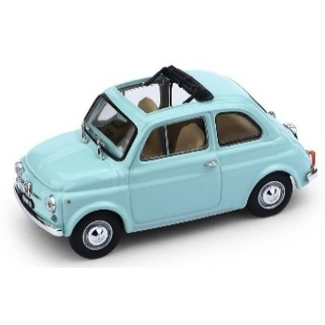 【新品】【お取り寄せ】[MDL] (再販) 1/43 フィアット 500F オープン 1965-72 マリンブルー 完成品 ミニカー(R45407) BRUMM(ブルム)(20250930)