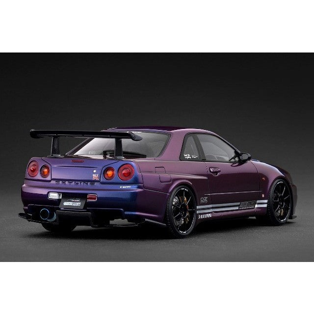 【新品】【お取り寄せ】[MDL] 1/18 TOP SECRET 34GT-R(BNR34) Purple Metallic(パープルメタリック) 完成品 ミニカー(IG3850) ignition model(イグニッションモデル)(20251222)