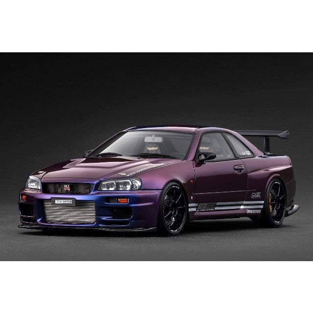 【新品】【お取り寄せ】[MDL] 1/18 TOP SECRET 34GT-R(BNR34) Purple Metallic(パープルメタリック) 完成品 ミニカー(IG3850) ignition model(イグニッションモデル)(20251222)