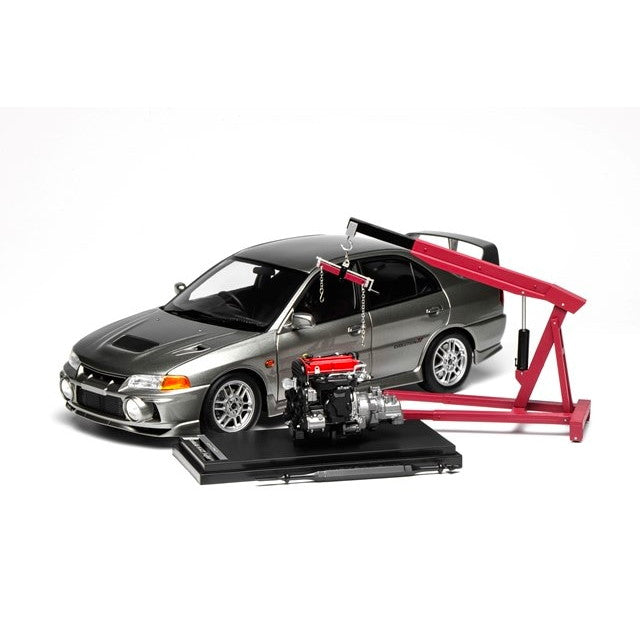 【予約安心出荷】[MDL] 1/18 三菱 ランサー エボリューション EVO IV Steel Silver Metallic(スチールシルバーメタリック) 完成品 ミニカー(M84001) MOTORHELIX(モーターヘリックス)(2025年9月)