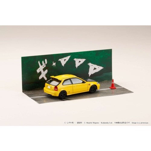 【新品】【お取り寄せ】[MDL] 1/64 Honda CIVIC(シビック)(EK9) 東堂塾 / 舘智幸 VS 藤原拓海 頭文字D(イニシャルD) 完成品 ミニカー(HJDMD007) ホビージャパン(20251220)