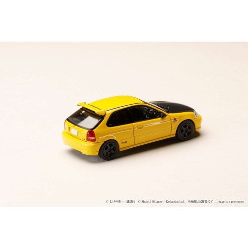 【新品】【お取り寄せ】[MDL] 1/64 Honda CIVIC(シビック)(EK9) 東堂塾 / 舘智幸 VS 藤原拓海 頭文字D(イニシャルD) 完成品 ミニカー(HJDMD007) ホビージャパン(20251220)