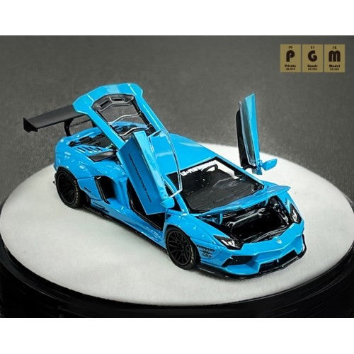 【予約安心出荷】[MDL] 1/64 LBWK(リバティウォーク) LP700-4 BB Blue Rotating display(回転台座バージョン) 完成品 ミニカー(PGM-640413-2) PGM(プライベートグッズモデル)(2026年1月)