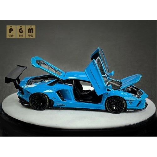 【予約安心出荷】[MDL] 1/64 LBWK(リバティウォーク) LP700-4 BB Blue Rotating display(回転台座バージョン) 完成品 ミニカー(PGM-640413-2) PGM(プライベートグッズモデル)(2026年1月)