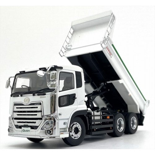 【予約安心出荷】[MDL] 1/43 UD TRUCKS QUON(UDトラックス クオン) KYOKUTOダンプ (ホワイト) 完成品 ミニカー(KS03940W) 京商(2025年9月)