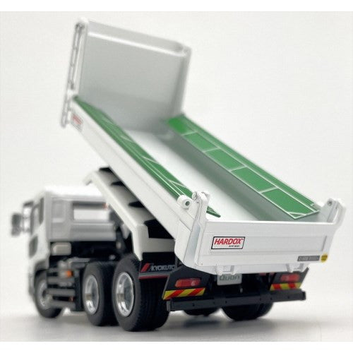 【予約安心出荷】[MDL] 1/43 UD TRUCKS QUON(UDトラックス クオン) KYOKUTOダンプ (ホワイト) 完成品 ミニカー(KS03940W) 京商(2025年9月)