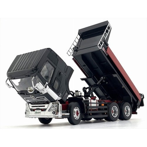 【予約安心出荷】[MDL] 1/43 UD TRUCKS QUON(UDトラックス クオン) KYOKUTOダンプ (ブラックメタリック) 完成品 ミニカー(KS03940BK) 京商(2025年9月)