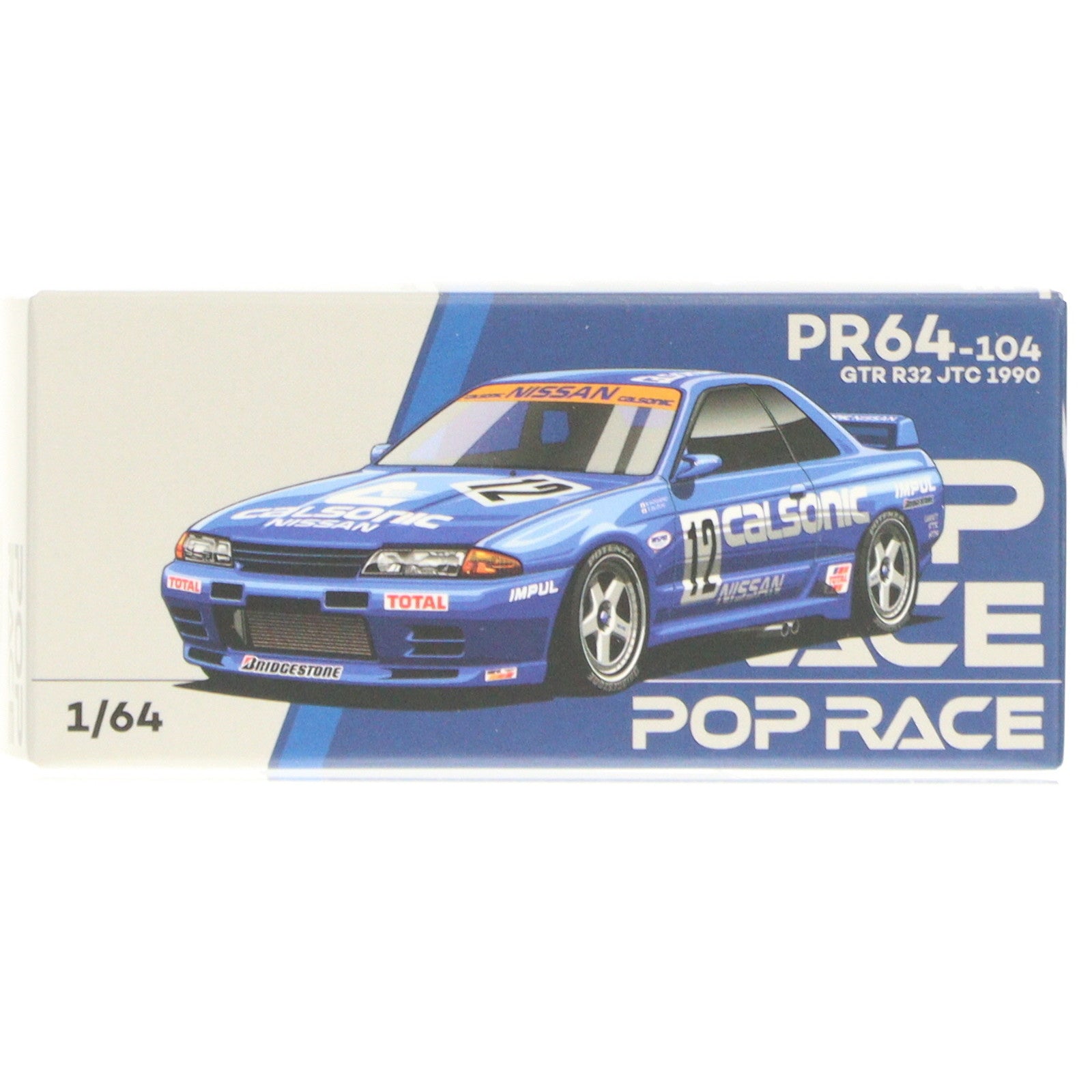 【中古即納】[MDL] 1/64 NISSAN SKYLINE(ニッサン スカイライン) GT-R R32 JTC 1990 CALSONIC #12 完成品 ミニカー(PR640104) POP RACE(ポップレース)(20241115)