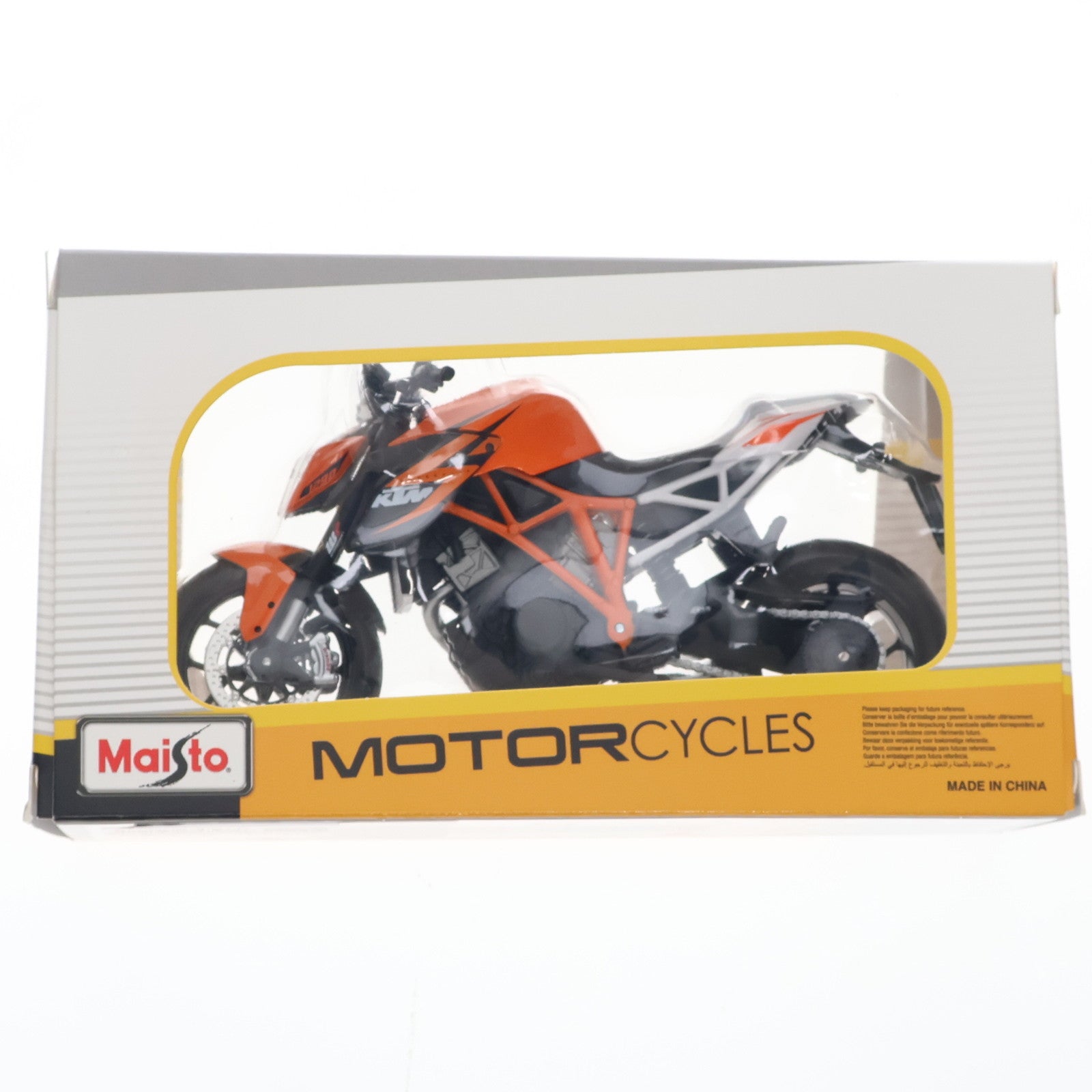 【中古即納】[MDL] (単品) 1/12 KTM 1290 SUPER DUKE(スーパーデューク) R EURO モーターサイクル 200-011 完成品 ミニカー Maisto(マイスト)(20180731)