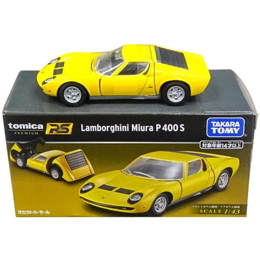 【中古即納】[MDL] タカラトミーモール限定 トミカプレミアム RS 1/43 Lamborghini Miura(ランボルギーニ・ミウラ) P 400 S(イエロー) 完成品 ミニカー タカラトミー(20210227)