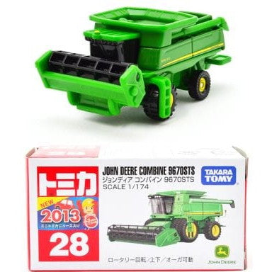 【中古即納】[MDL] トミカ No.28 1/174 ジョンディア コンバイン 9670 STS(グリーン/赤箱) 完成品 ミニカー タカラトミー(20130316)