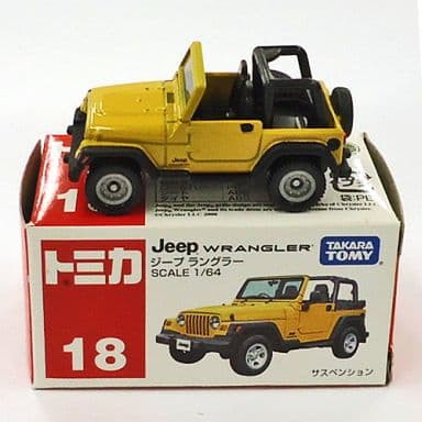 【中古即納】[MDL] トミカ No.18 1/64 ジープ ラングラー(イエロー/赤箱) 完成品 ミニカー タカラトミー(20080314)