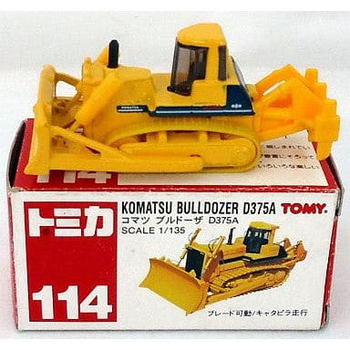 【中古即納】[MDL] トミカ No.114 1/135 コマツ ブルドーザ D375A(ディープイエロー/赤箱) 完成品 ミニカー トミー(19991231)