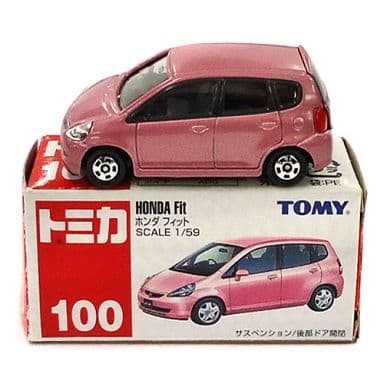【中古即納】[MDL] トミカ No.100 1/59 ホンダ フィット(ピンク/赤箱) 完成品 ミニカー トミー(20020630)