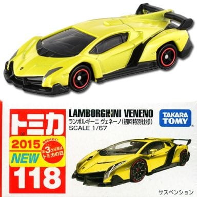 【中古即納】[MDL] トミカ No.118 1/67 ランボルギーニ ヴェネーノ 初回特別仕様(イエロー) 完成品 ミニカー タカラトミー(20150221)