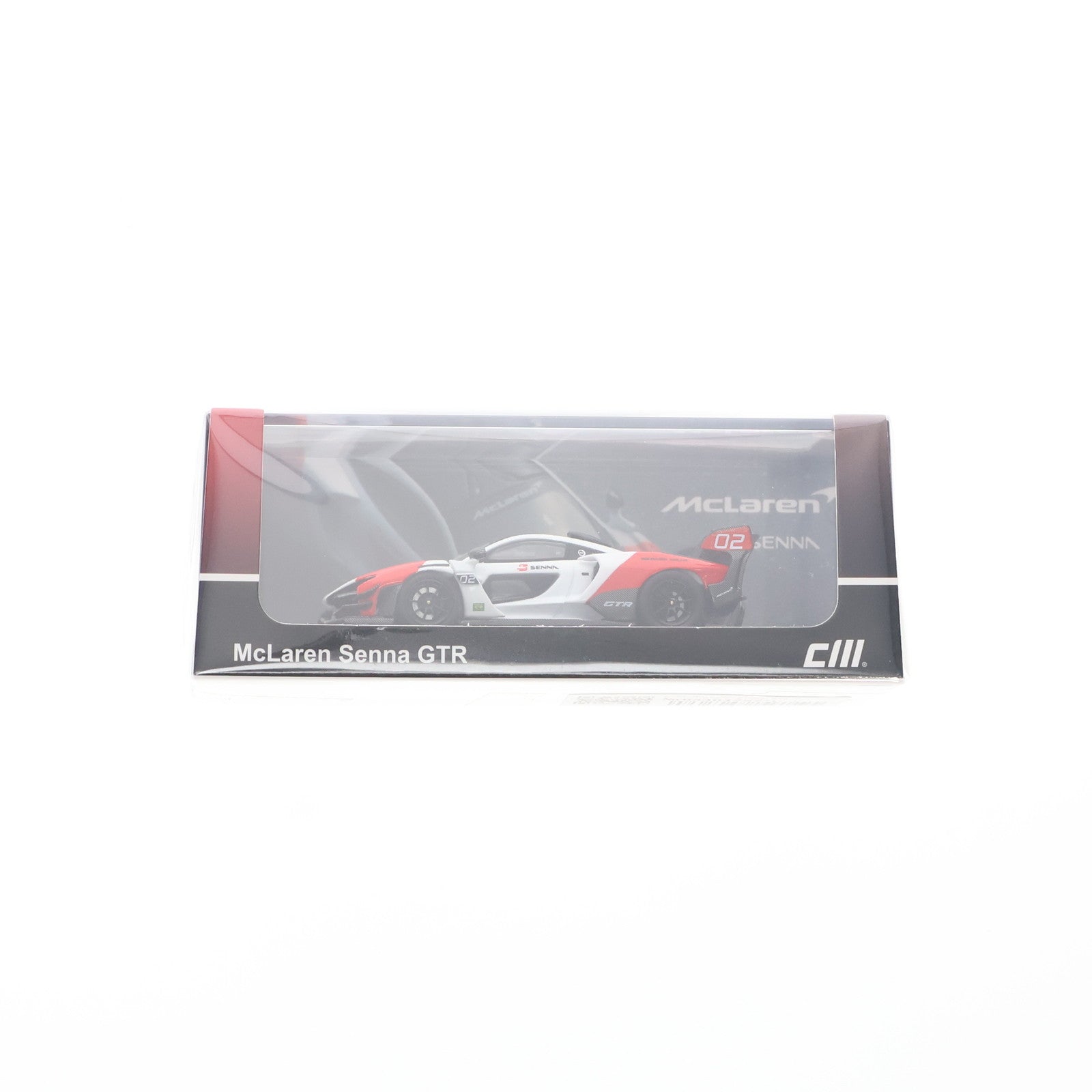 【中古即納】[MDL] 1/64 Mclaren Senna(マクラーレン セナ) GTR(ホワイト×レッド) 完成品 ミニカー(CM64-SENNAGTR-03) CM MODEL(20250830)